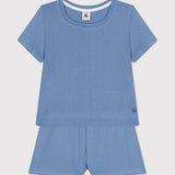 GIRLS' PLAIN OPENWORK SHORT PYJAMAS
