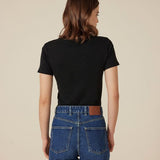 WOMENS' T-SHIRT - COCOTTE STITCHING