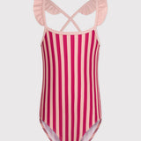 TODDLER GIRLS' CANDY STRIPED BATHERS