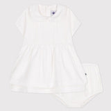 BABY GIRLS' COTTON PIQUE DRESS & BLOOMER SET
