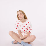 WOMENS' RED HEART SHORT PYJAMAS