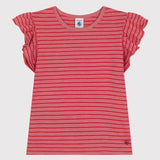 TODDLER GIRLS' RUFFLED SLEEVE T-SHIRT