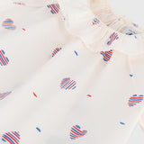 BABY GIRLS' STRIPED HEART BLOUSE