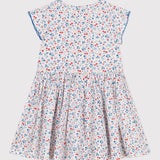 GIRLS' FLORAL COTTON S/S DRESS
