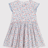 GIRLS' FLORAL COTTON S/S DRESS