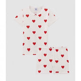 TEEN GIRL RED HEART SHORT PYJAMAS
