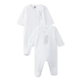2 PACK BABIES' VELOUR ROMPERS