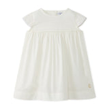 BABY GIRLS' WHITE POPLIN DRESS