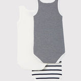 3 PACK BABIES' ICONIC SINGLET BODYSUITS