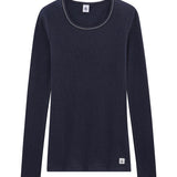 WOMENS' L/S COTTON, WOOL & SILK BLEND TOP