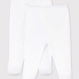 2 PACK BABIES' WHITE LEGGINGS