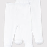 2 PACK BABIES' WHITE LEGGINGS