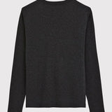 WOMENS' CREW L/S T-SHIRT - DARK GREY