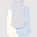 3 PACK BABIES' SINGLET BODYSUITS