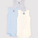 3 PACK BABIES' SINGLET BODYSUITS