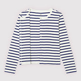 WOMENS' BRETON STRIPE CARDIGAN