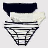 WOMENS' 3 PACK TRIMMED BRIEFS