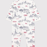 BABIES' PARIS PRINT FOOTLESS ROMPER