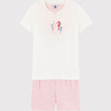 GIRLS' SEAHORSE MOTIF SHORT PYJAMAS