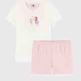 TODDLER GIRLS' SEAHORSE MOTIF SHORT PYJAMAS