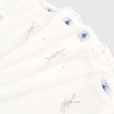 5 PACK BABIES' RABBIT S/S BODYSUITS