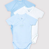BABIES' 3 PACK CROSSOVER S/S BODYSUITS