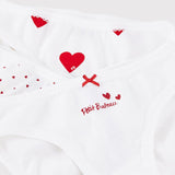 3 PACK GIRLS' HEART BRIEFS