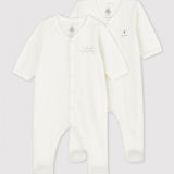 2 PACK BABIES' VELOUR ROMPERS