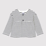 BABY GIRLS' STRIPED FLEECE CARDIGAN