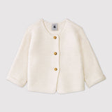 BABIES' WOOL/COTTON CARDIGAN