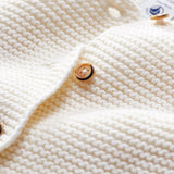 BABIES' WOOL/COTTON CARDIGAN