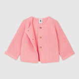 BABIES' WOOL/COTTON CARDIGAN