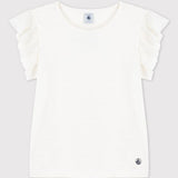 GIRLS' RUFFLED SLEEVED T-SHIRT