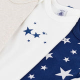 3 PACK BABIES' STAR S/S BODYSUITS