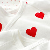 3 PACK BABIES' HEART CROSSOVER S/S BODYSUITS