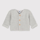 BABIES' MOSS STITCH CARDIGAN