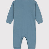 BABIES' RIBBED FOOTLESS ROMPER