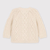 BABIES' CABLE KNIT PULLOVER
