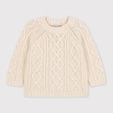 BABIES' CABLE KNIT PULLOVER
