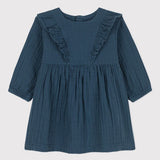 BABY GIRLS' MUSLIN DRESS