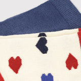 2 PACK GIRLS' HEART SOCKS