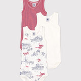 3 PACK BABIES' SINGLET BODYSUITS